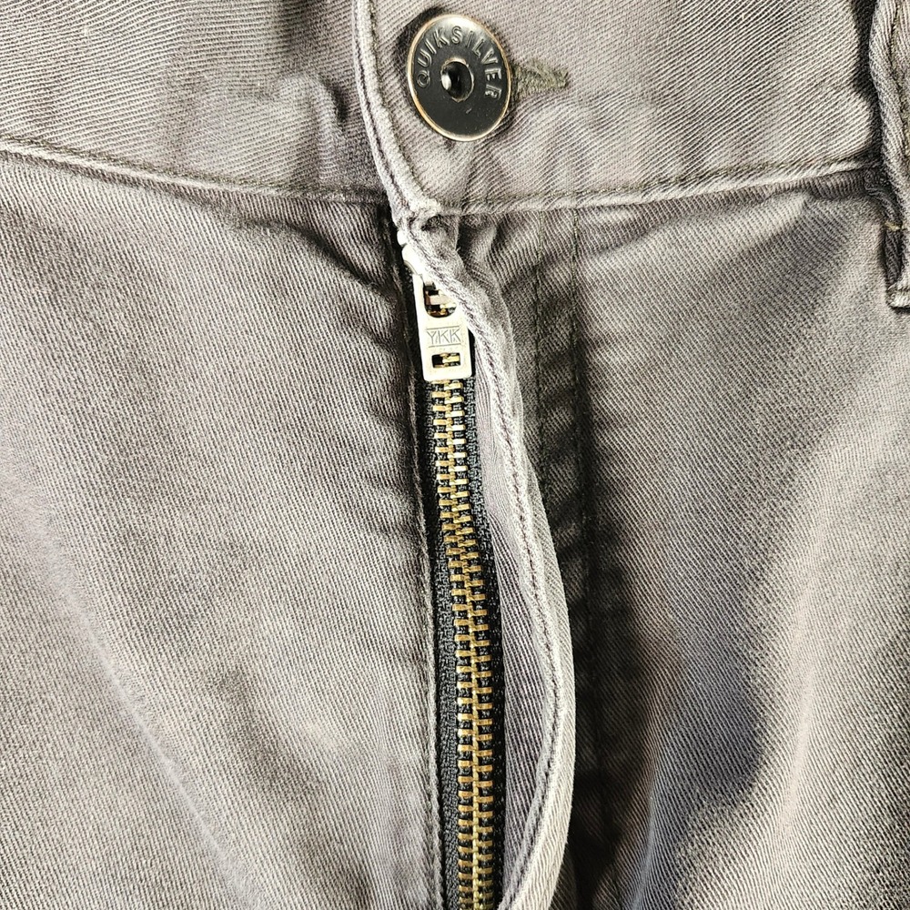 Quiksilver Jeans Revolver Straight Fit Pockets Stretch Men 40x30 Gray Y2K Skater - Picture 10 of 16